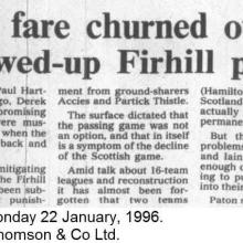 The Courier Report 22/01/1996 (HamiltonAcademical(a))