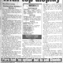 Match Report 27/08/1999 (Morton(h))