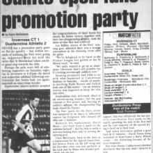 Match Report 28/04/2000 (InvernessCaledonianThistle(a))